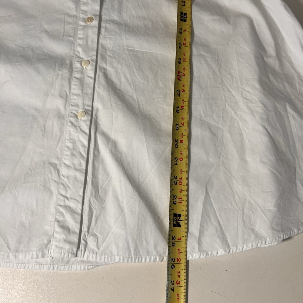 Kowtow Renaissance Top Size M White Organic Cotton Ruffle Collar Lantern Sleeve - Picture 6 of 8